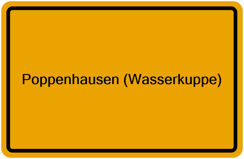Handelsregisterauszug Poppenhausen (Wasserkuppe)